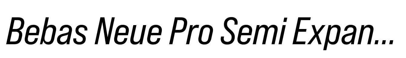 Bebas Neue Pro Semi Expanded Italic